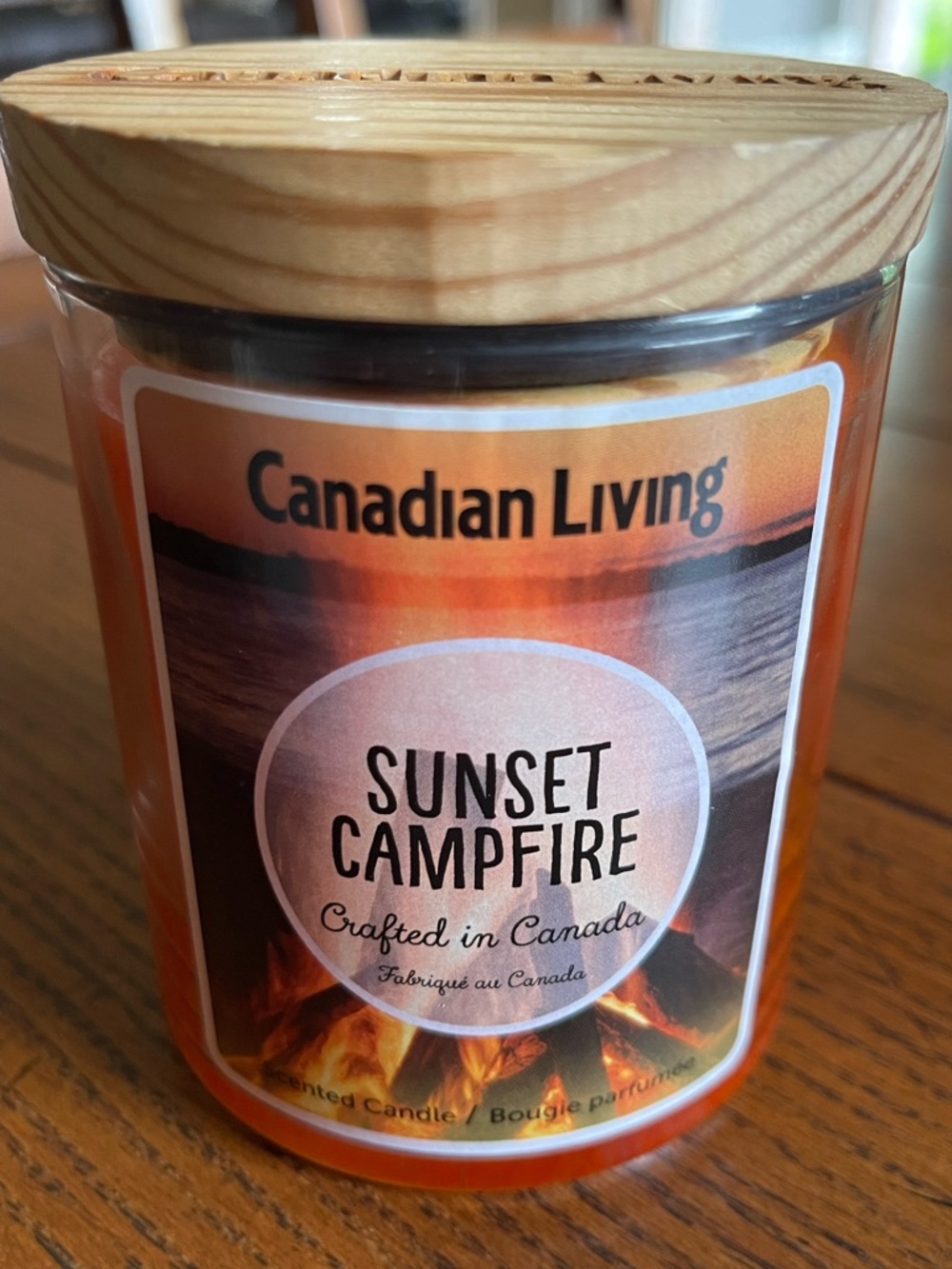 NWT Country Home Candle Canadian Living Candle 8oz Brand New Sunset Campfire